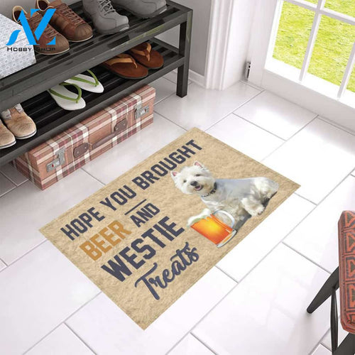 Personalized Name Family House Hope You Brought Beer And Westie Treats Doormat Welcome Mat Housewarming Gift Home Decor Funny Doormat Best Gift Idea For Family Birthday Gift