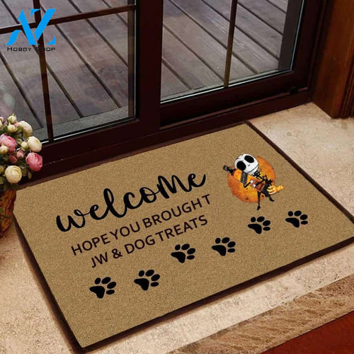Hope You Brought JW and Dog Treats Doormat Welcome Mat House Warming Gift Home Decor Gift for Dog Lovers Funny Doormat Gift Idea
