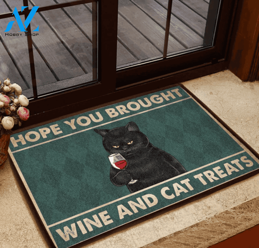 Hope you brought wine and cat treats doormat – dnstyles