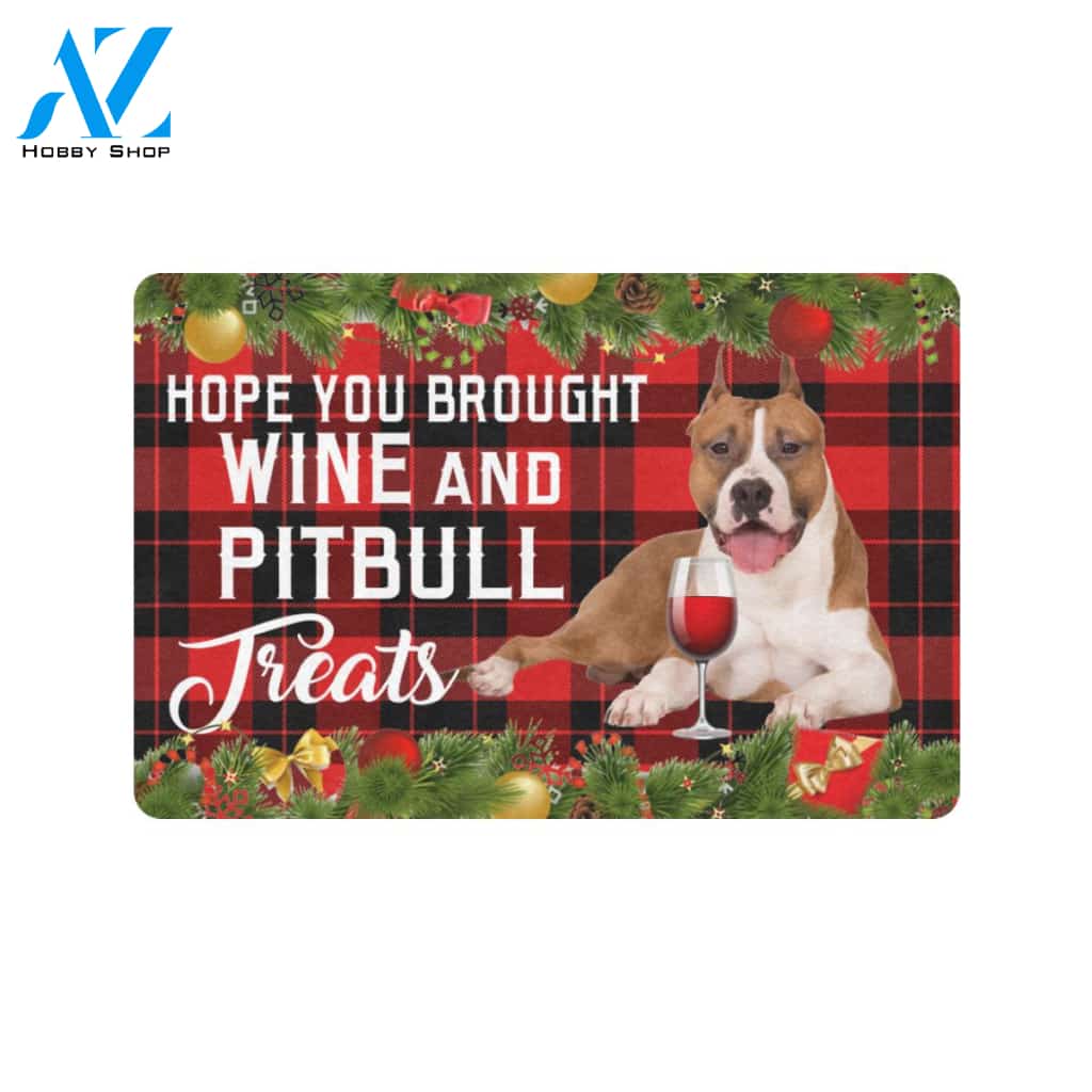 Hope You Brought Wine and PB Treats Doormat Gift For PB Dog lovers Gift For Friend & Family Home Decor Warm House Gift Welcome Mat