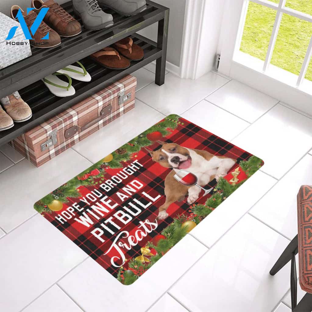 Hope You Brought Wine and PB Treats Doormat Gift For PB Dog lovers Gift For Friend & Family Home Decor Warm House Gift Welcome Mat