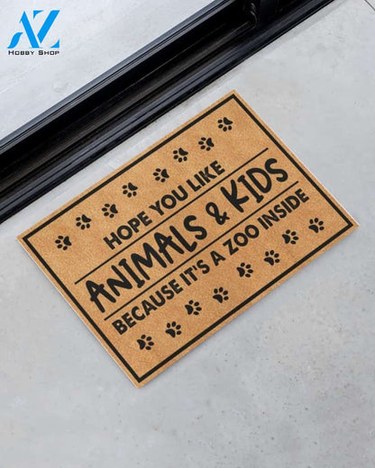 Hope you like Animals and Kids Funny Indoor And Outdoor Doormat Gift For Friend Family Birthday Gift Decor Warm House Gift Welcome Mat
