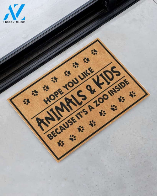 Hope you like Animals and Kids Funny Indoor And Outdoor Doormat Gift For Friend Family Birthday Gift Decor Warm House Gift Welcome Mat