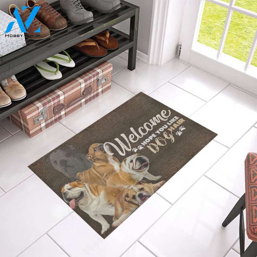 Hope You Like Bulldog's Hair Printed Doormat Home Decor