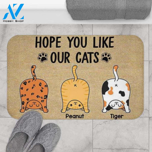Hope You Like Cat Easy Clean Welcome DoorMat | Felt And Rubber | DO3081
