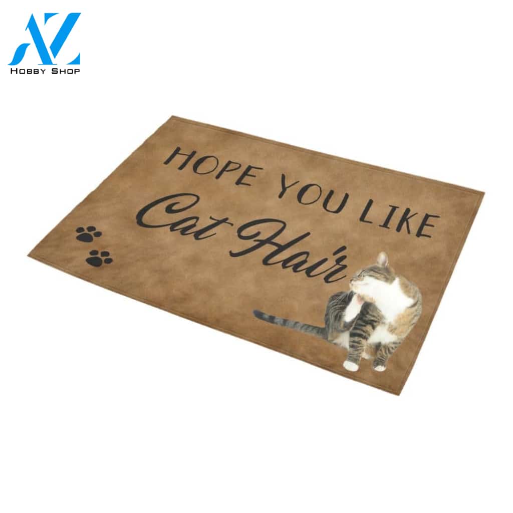 Hope You Like Cat Hair Doormat Indoor And Outdoor Mat Entrance Rug Sweet Home Decor Housewarming Gift Gift For Friend Family Stem Feminist