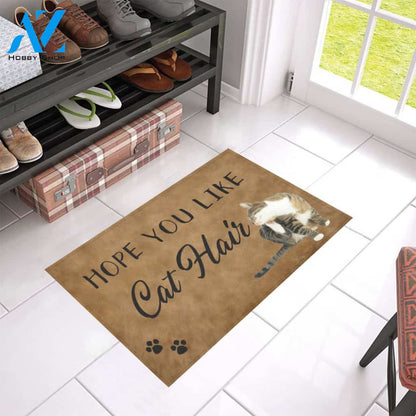 Hope You Like Cat Hair Doormat Indoor And Outdoor Mat Entrance Rug Sweet Home Decor Housewarming Gift Gift For Friend Family Stem Feminist