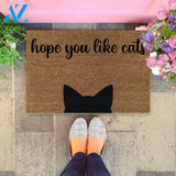 Hope You Like Cats Doormat, Funny Doormat, Funny Cat Doormat, Cat Doormat, Pets Doormat, Custom Doormat, Personalised Doormat, Cat Lovers