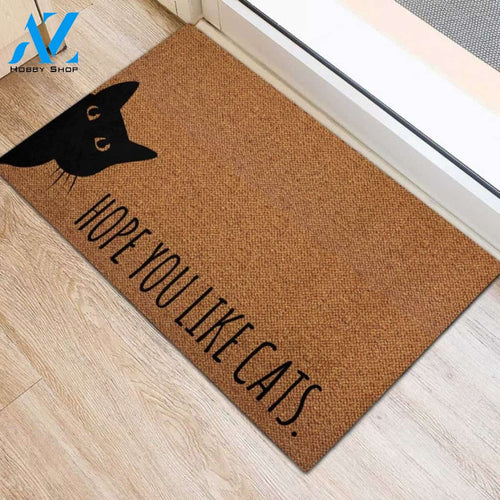 Hope You Like Cats Printed Doormat