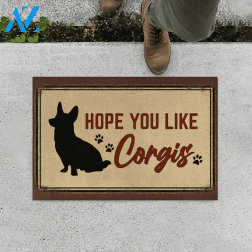 Hope You Like Corgi Easy Clean Welcome DoorMat | Felt And Rubber | DO1776