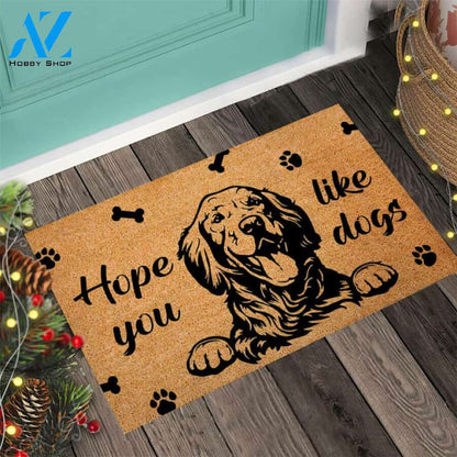 Hope You Like Dog Easy Clean Welcome DoorMat | Felt And Rubber | 40x60 cm | 45x75 cm | 60x90 cm | Colorful | DO1084