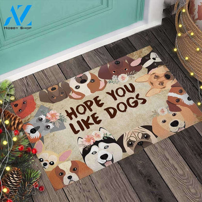 Hope You Like Dogs Doormat, Gift For Dog lovers, Gift For Friend Family Home Decor Warm House Gift Welcome Mat