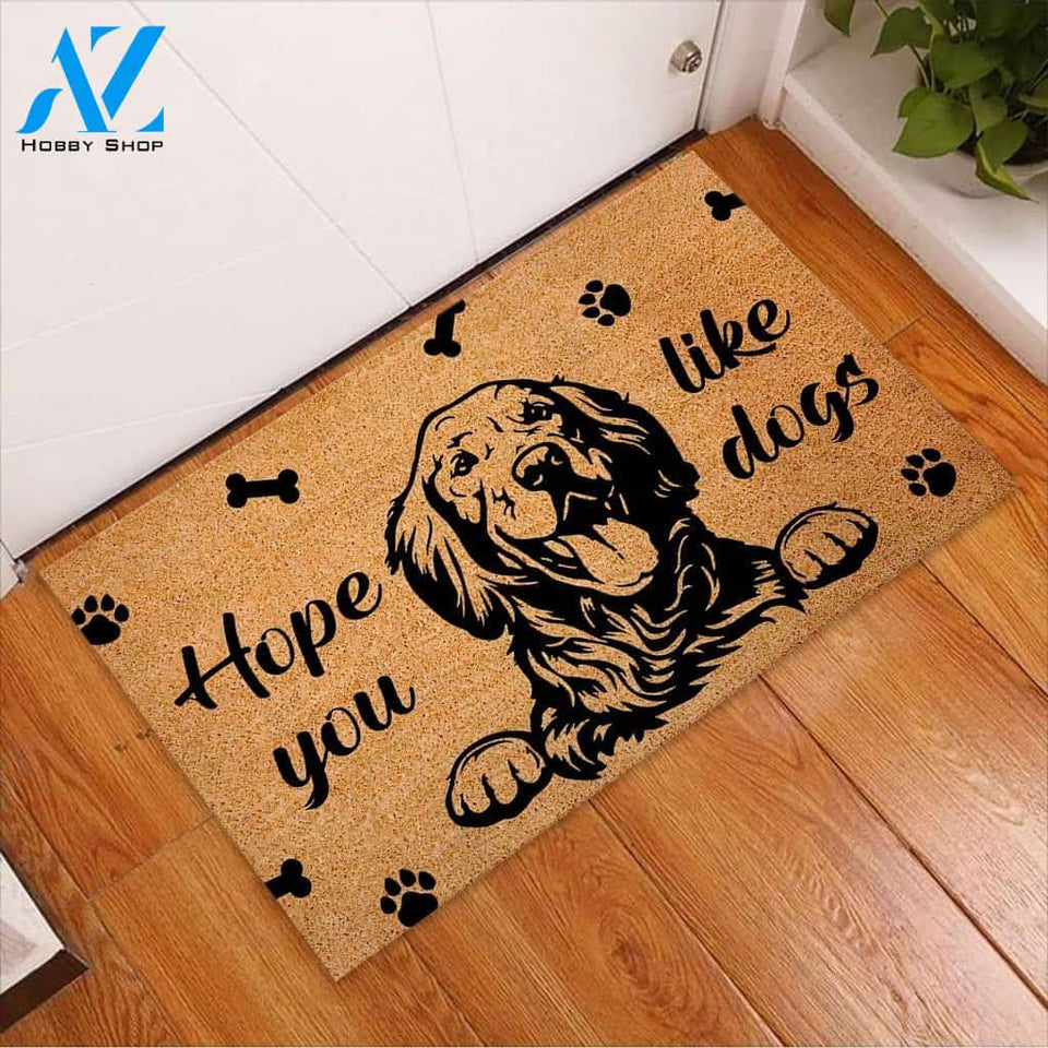 Hope You Like Dogs Golden Retriever Doormat | Welcome Mat | House Warming Gift
