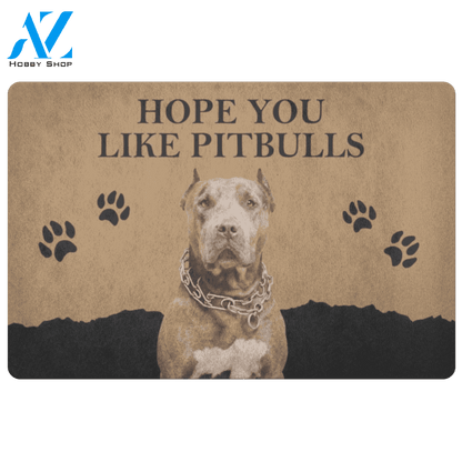 Hope You Like Pitbulls Doormat | Welcome Mat | House Warming Gift