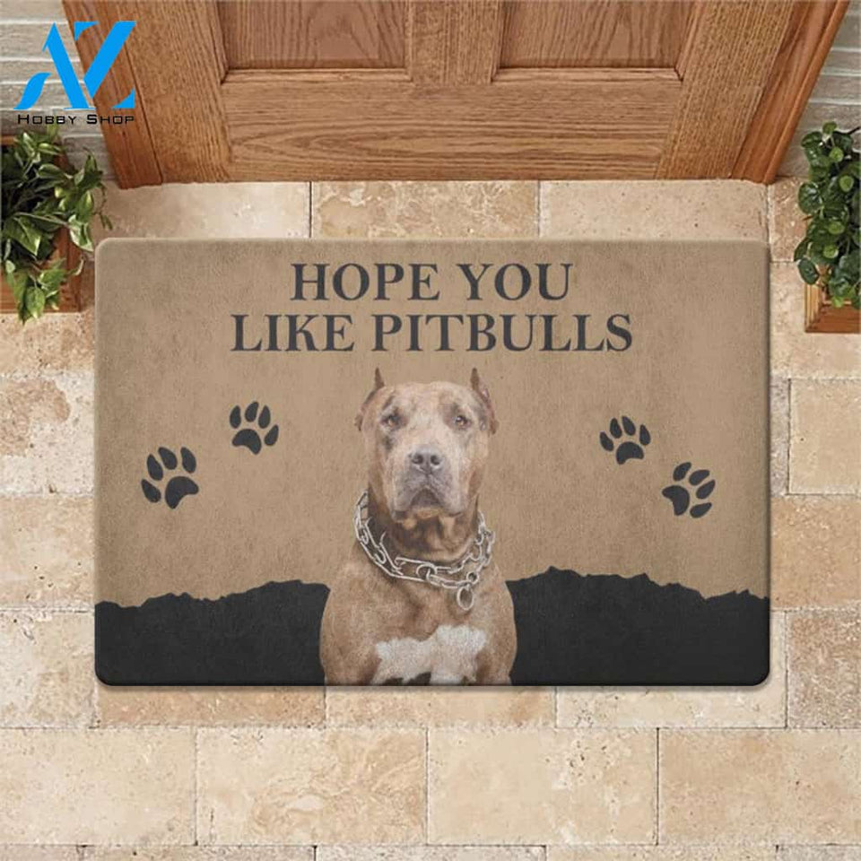 Hope You Like Pitbulls Doormat | Welcome Mat | House Warming Gift