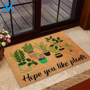 Personalized Name Family House Hope you like plants Gardening Doormat Welcome Mat House Warming Gift