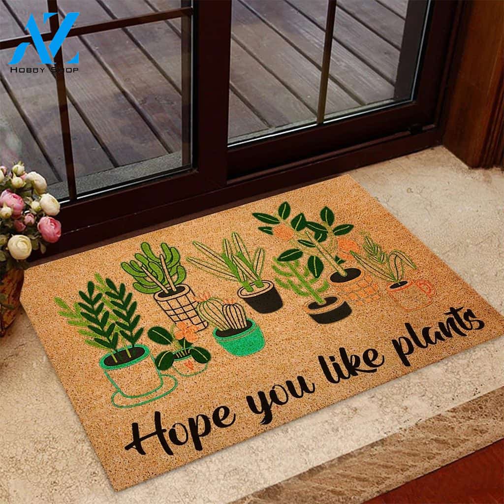 Personalized Name Family House Hope you like plants Gardening Doormat Welcome Mat House Warming Gift