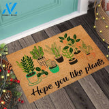 Hope You Like Plants - Gardening Coir Pattern Print Doormat