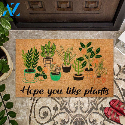 Hope You Like Plants - Gardening Coir Pattern Print Doormat