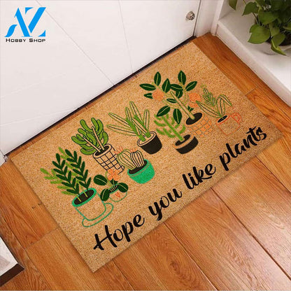 Hope You Like Plants - Gardening Coir Pattern Print Doormat