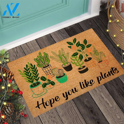 Hope You Like Plants - Gardening Coir Pattern Print Doormat