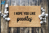 Hope you like poodles door mat  poodle door mat  funny dog doormat  dog welcome mat