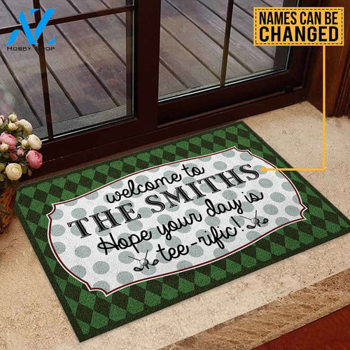 Hope Your Day Tee-rific - Golf Personalized Doormat