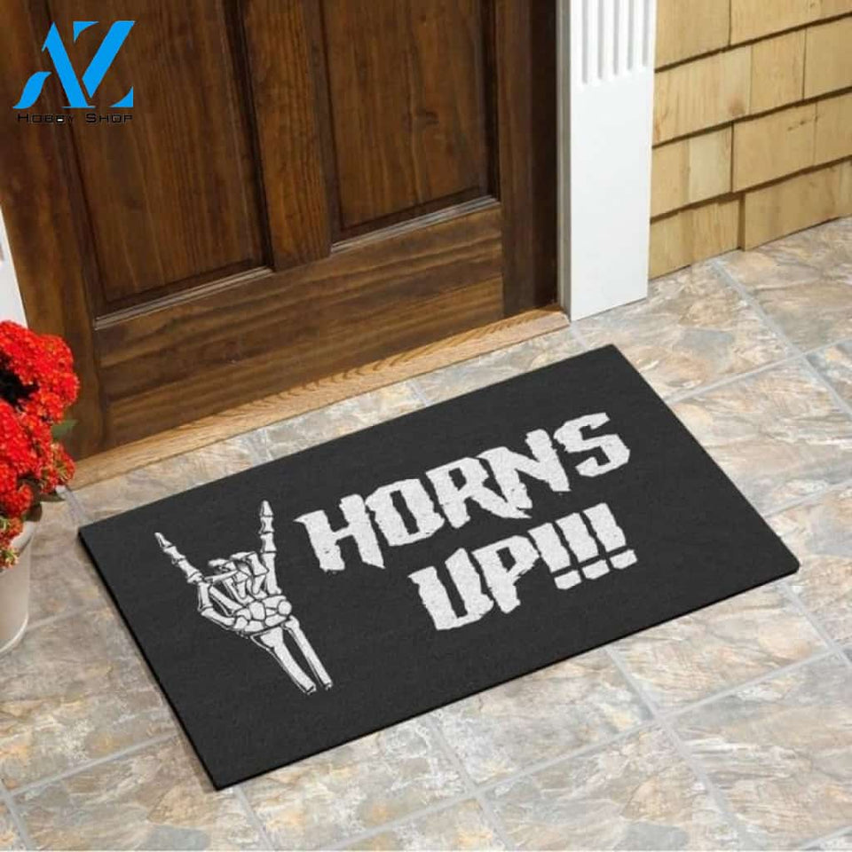 Horns up!!! Doormat | Welcome Mat | House Warming Gift