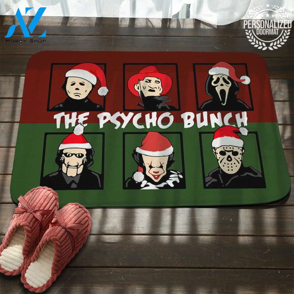Horror Characters Christmas Doormat