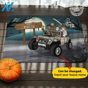 Horror Halloween Characters Personalized Doormat