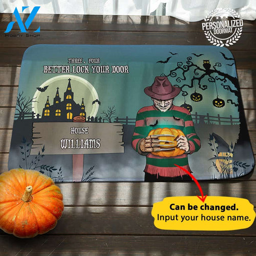 Horror Halloween Personalized Doormat