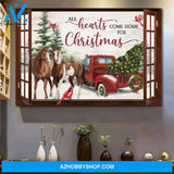 Horse - All hearts come home for Christmas - Landscape Canvas Prints, Wall Art