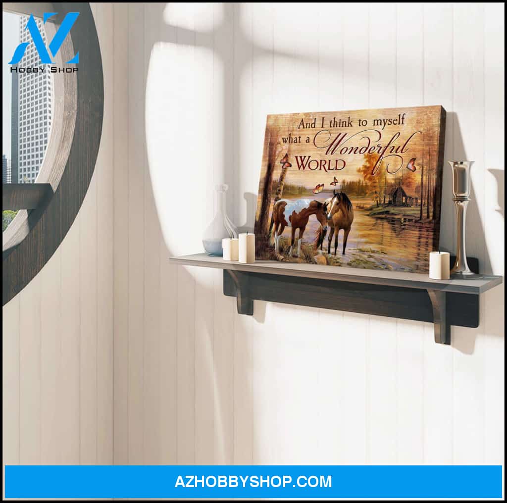 Horse And I Think To Myself Canvas Wall Art Decor