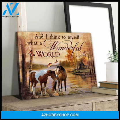 Horse And I Think To Myself Canvas Wall Art Decor
