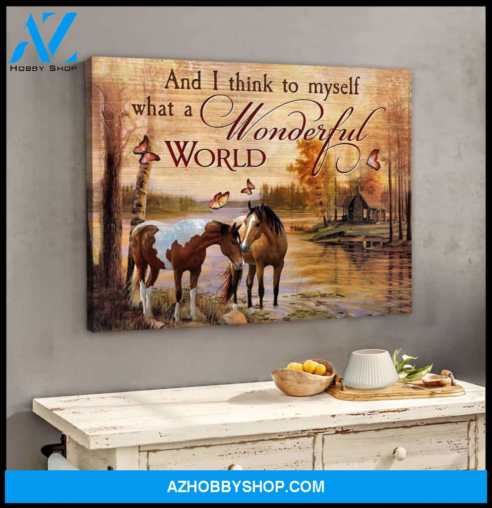 Horse And I Think To Myself Canvas Wall Art Decor