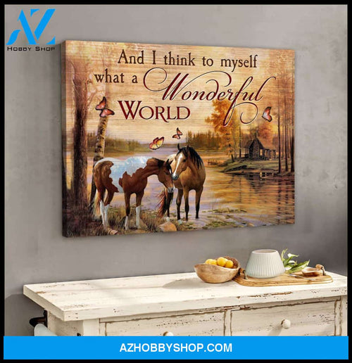 Horse And I Think To Myself Canvas Wall Art Decor