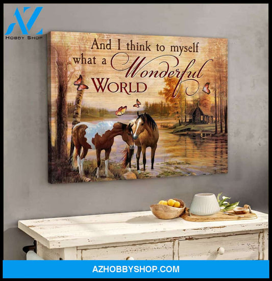 Horse And I Think To Myself Canvas Wall Art Decor