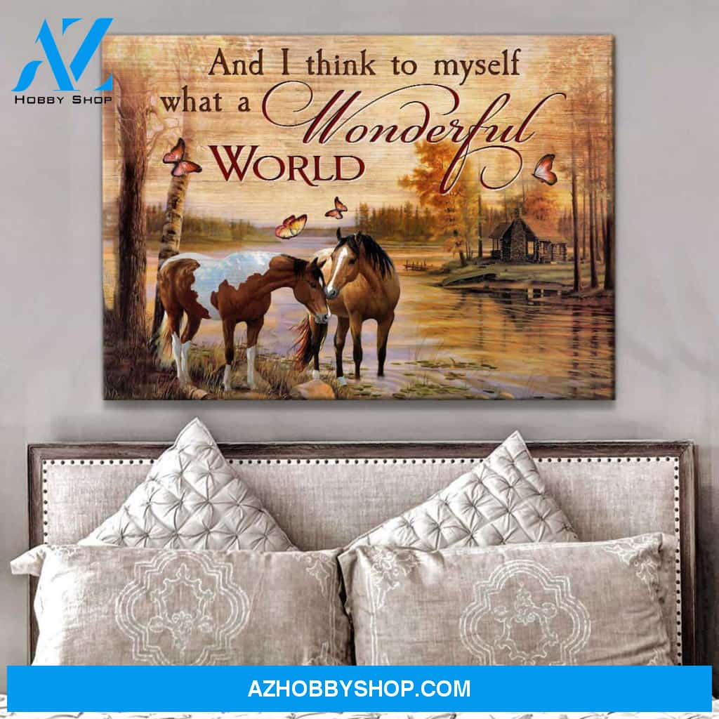 Horse And I Think To Myself Canvas Wall Art Decor