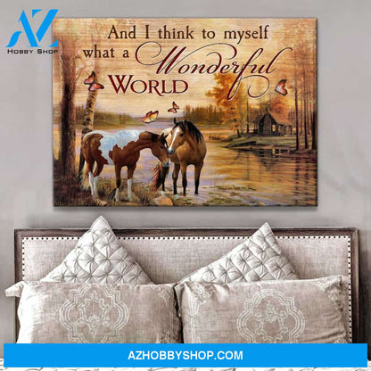 Horse And I Think To Myself Canvas Wall Art Decor