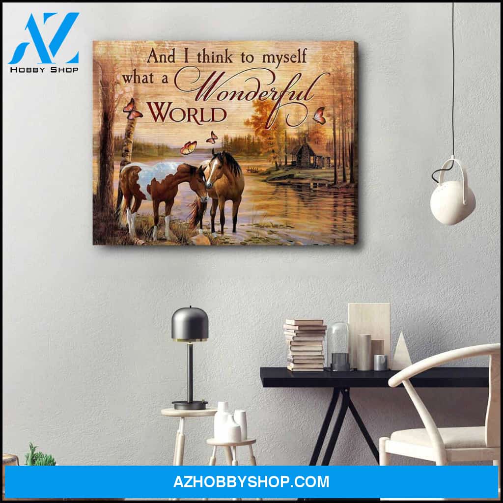 Horse And I Think To Myself Canvas Wall Art Decor