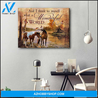 Horse And I Think To Myself Canvas Wall Art Decor