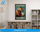 Horse Bathroom Poster, Your Butt Napkins My Lord Lady Dear Liege, Horse Toilet Canvas And Poster, Wall Decor Visual Art