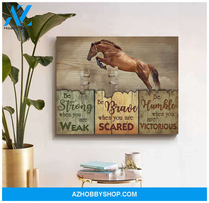 Horse Be Humble when you are victorious Canvas Wall Art Decor