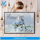 Horse Believe In Yourself Anything Is Possible Canvas And Poster, Wall Decor Visual Art
