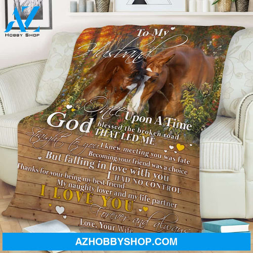 Horse Blanket, Falling In Love With You, Fleece Blanket. Gift Home Decor Bedding Couch Sofa Soft And Comfy Cozy