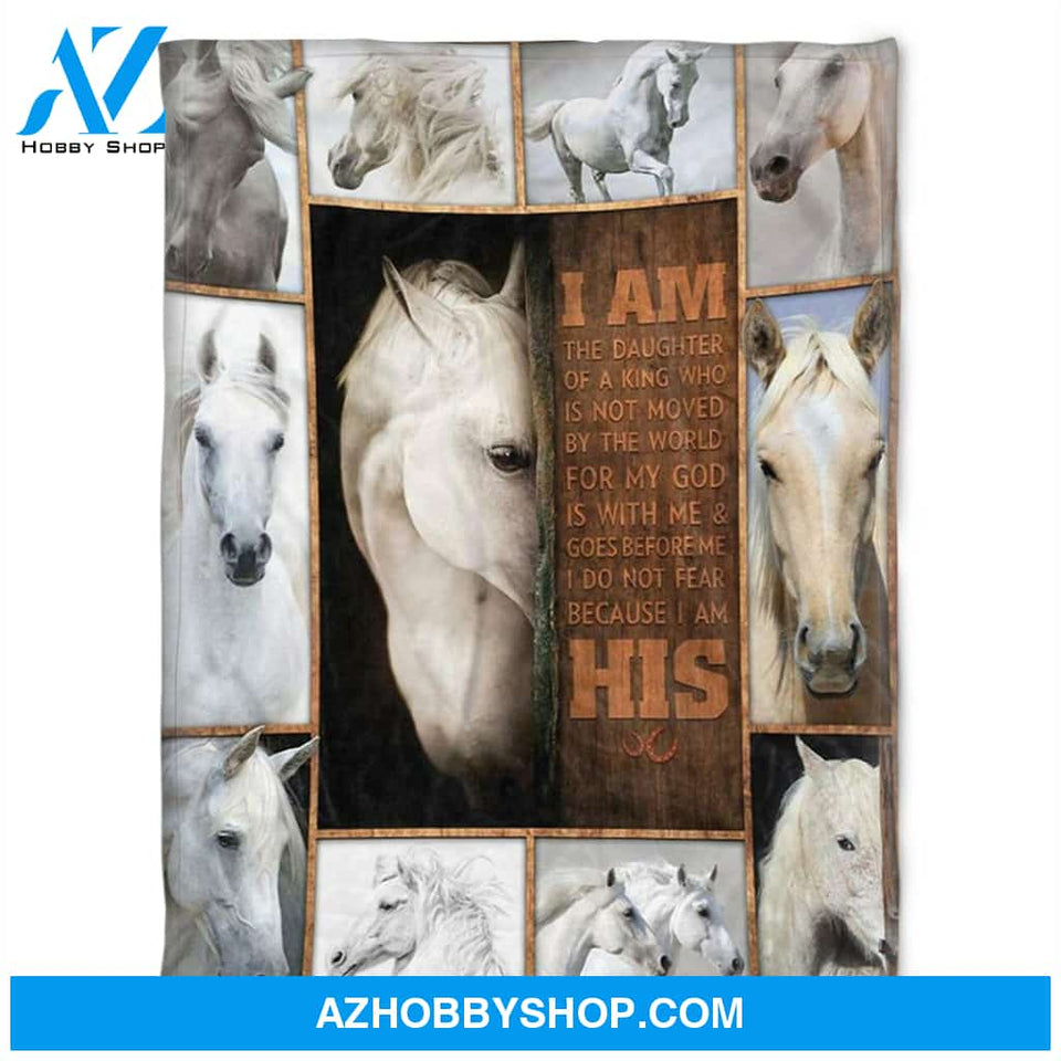 Horse Blanket, Fleece Blanket, I Am The Daughter.Gift Home Decor Bedding Couch Sofa Soft And Comfy Cozy