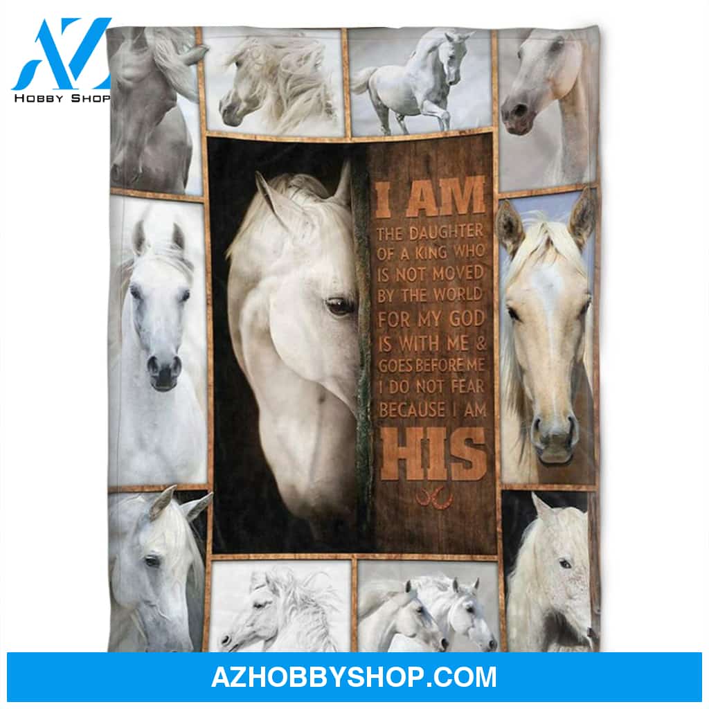 Horse Blanket, Fleece Blanket, I Am The Daughter.Gift Home Decor Bedding Couch Sofa Soft And Comfy Cozy