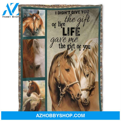 Horse Blanket, I Didn't Give You The Gift Of Life. Gift Home Decor Bedding Couch Sofa Soft And Comfy Cozy