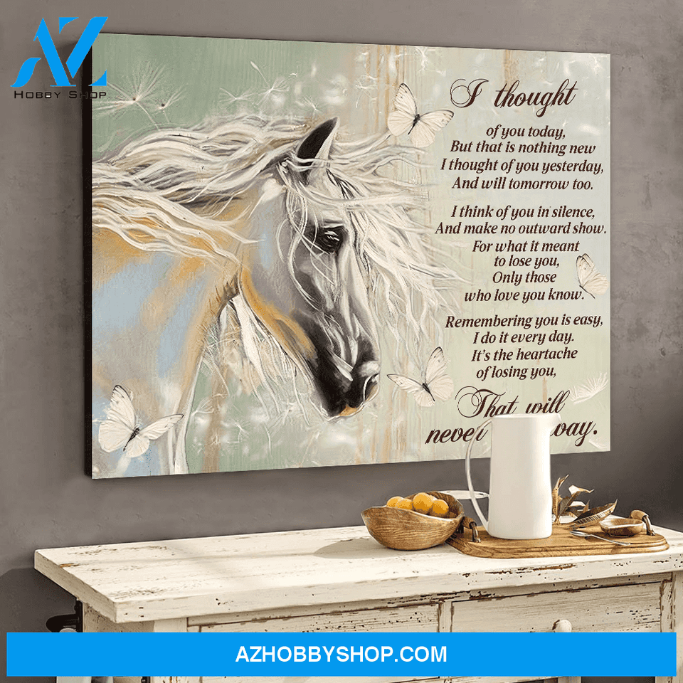Eviral Store Horse Butterfly Canvas Wall Art Wall Decor – I Thought Of You Today Poster 2010