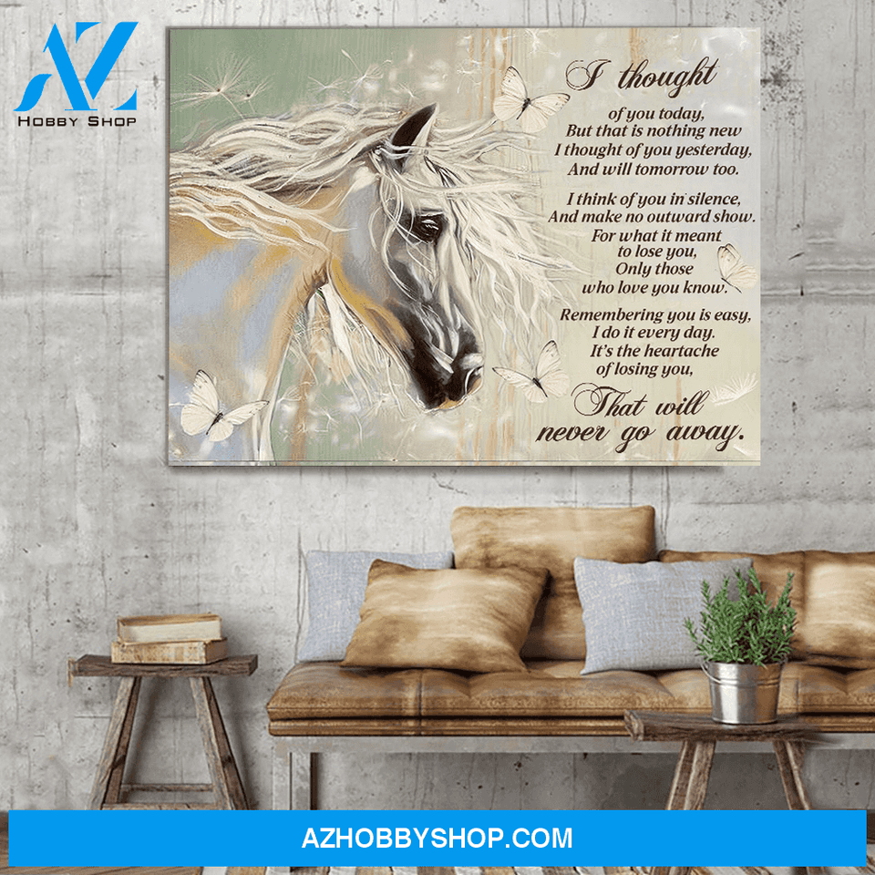 Eviral Store Horse Butterfly Canvas Wall Art Wall Decor – I Thought Of You Today Poster 2010